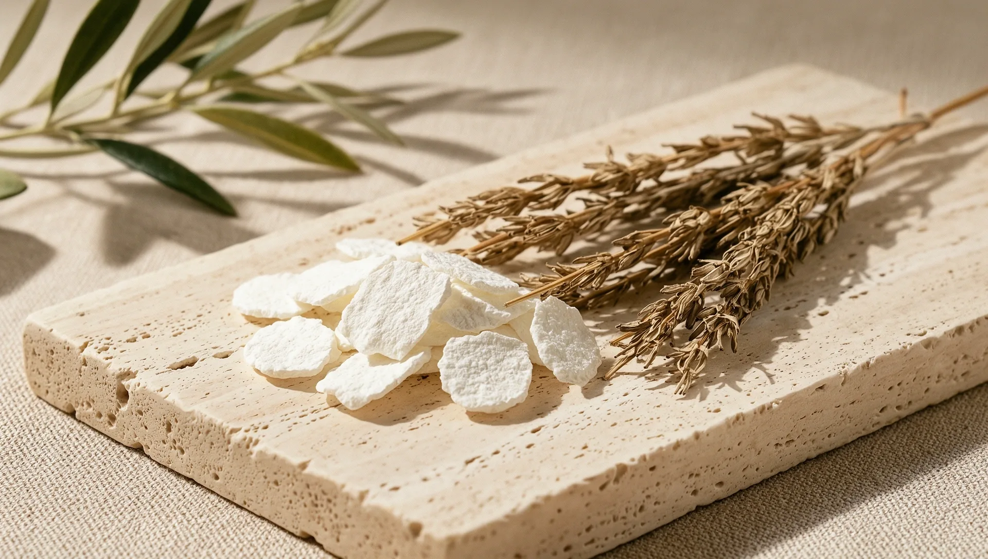 Texturas botánicas y minerales de Pureza Masculina